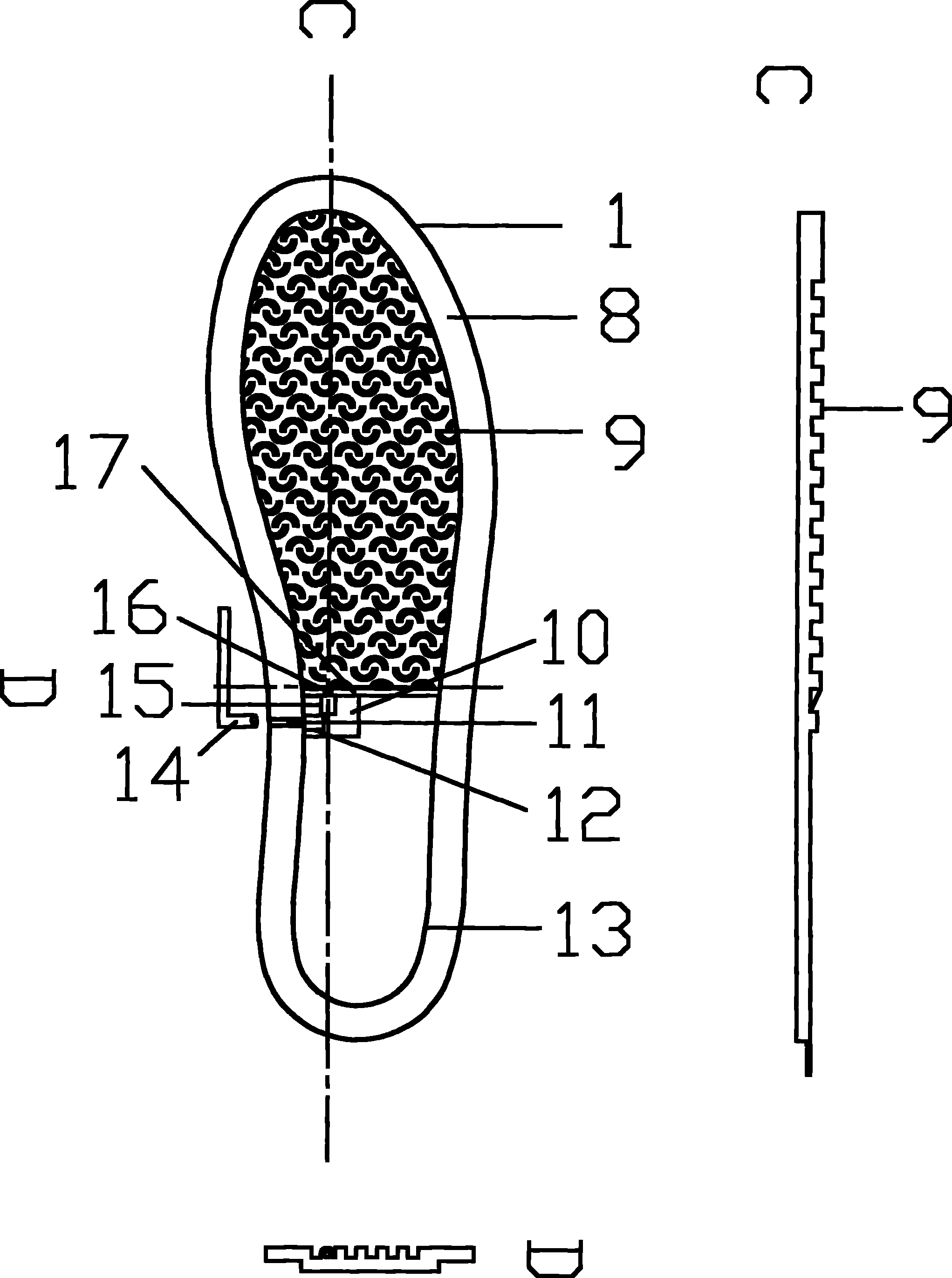 Magnetic suspension ventilating midsole