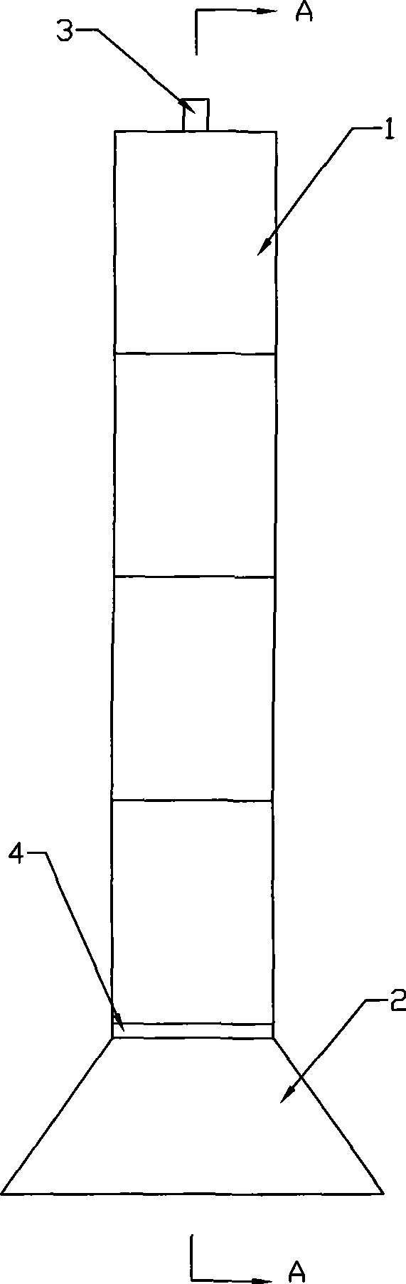 Device and method for non-underwater concreting by using drilled pile