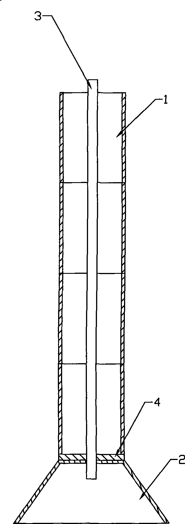 Device and method for non-underwater concreting by using drilled pile