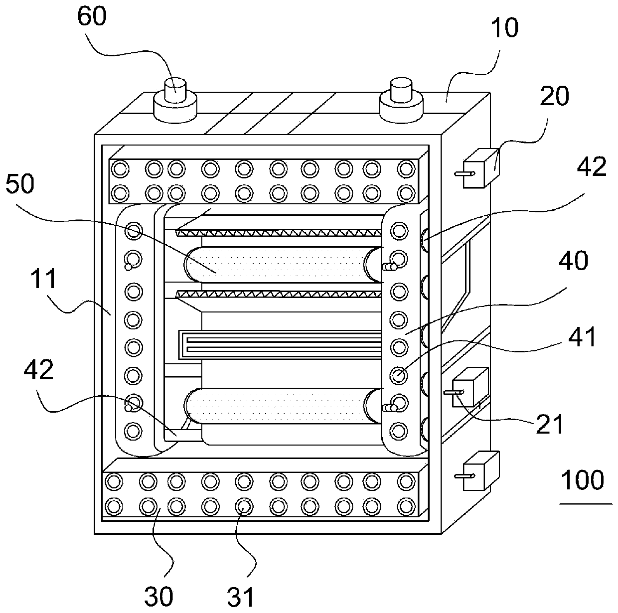 Negative-pressure rotation type cleaning device for glass curtain wall