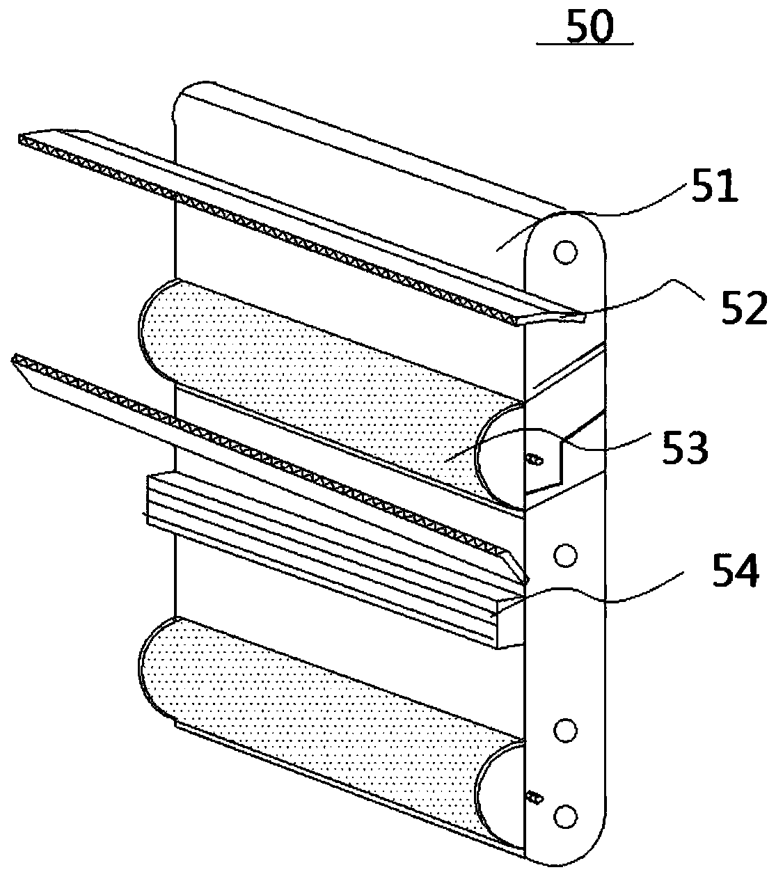 Negative-pressure rotation type cleaning device for glass curtain wall