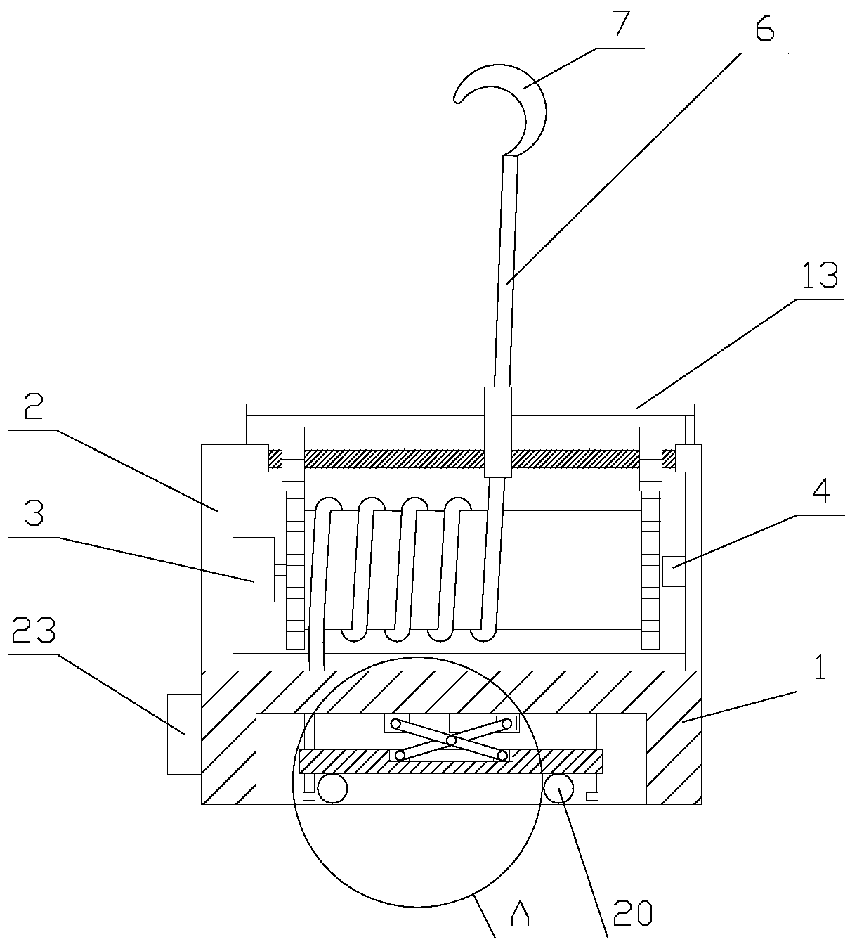 Convenient-to-transport winch with arranging function