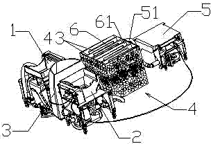 Composite rinsing-free water treatment system and application method thereof