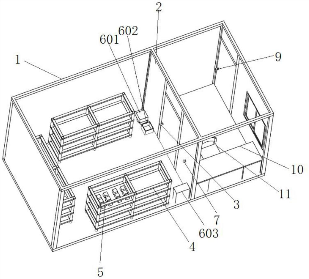 Standard curing chamber for shaped concrete test blocks