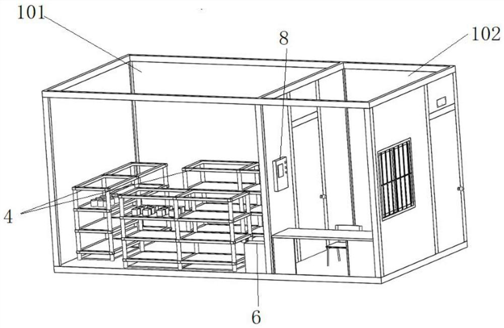 Standard curing chamber for shaped concrete test blocks