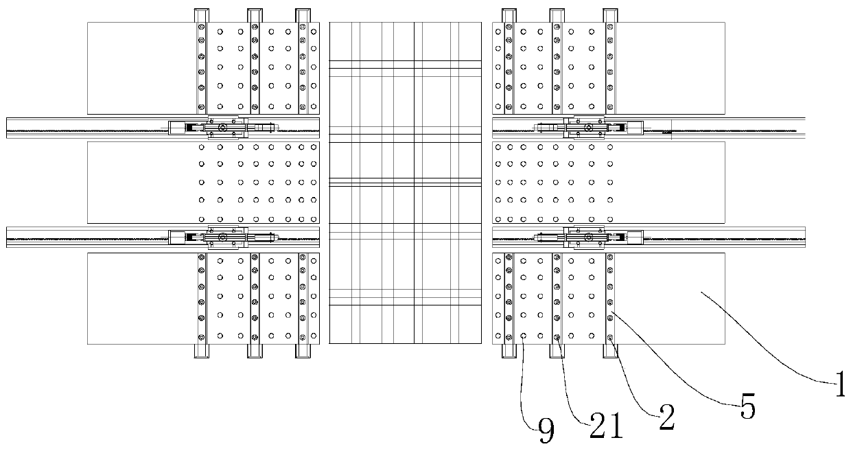 Positioning device of welding pressure frame splicing board