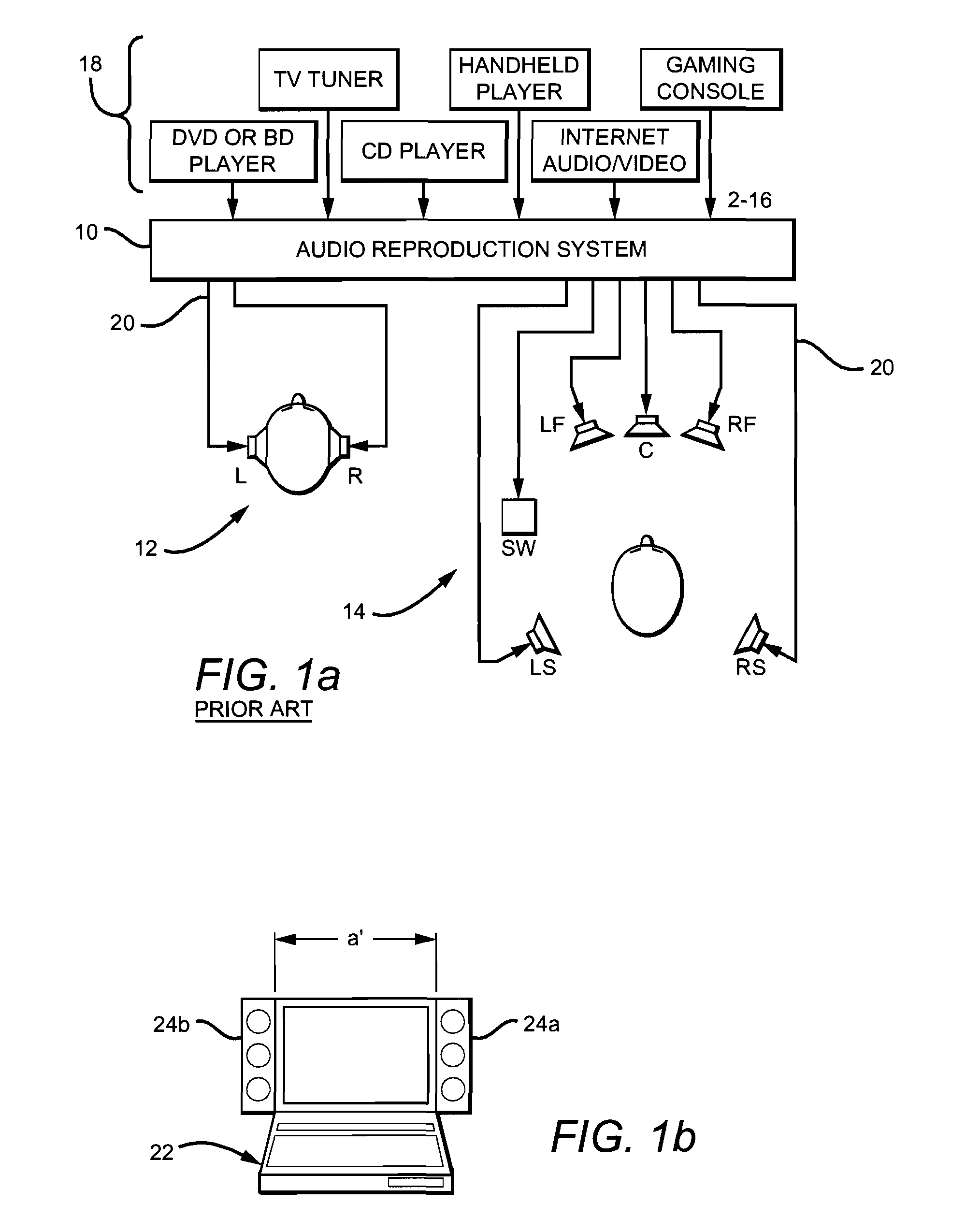 Virtual audio processing for loudspeaker or headphone playback