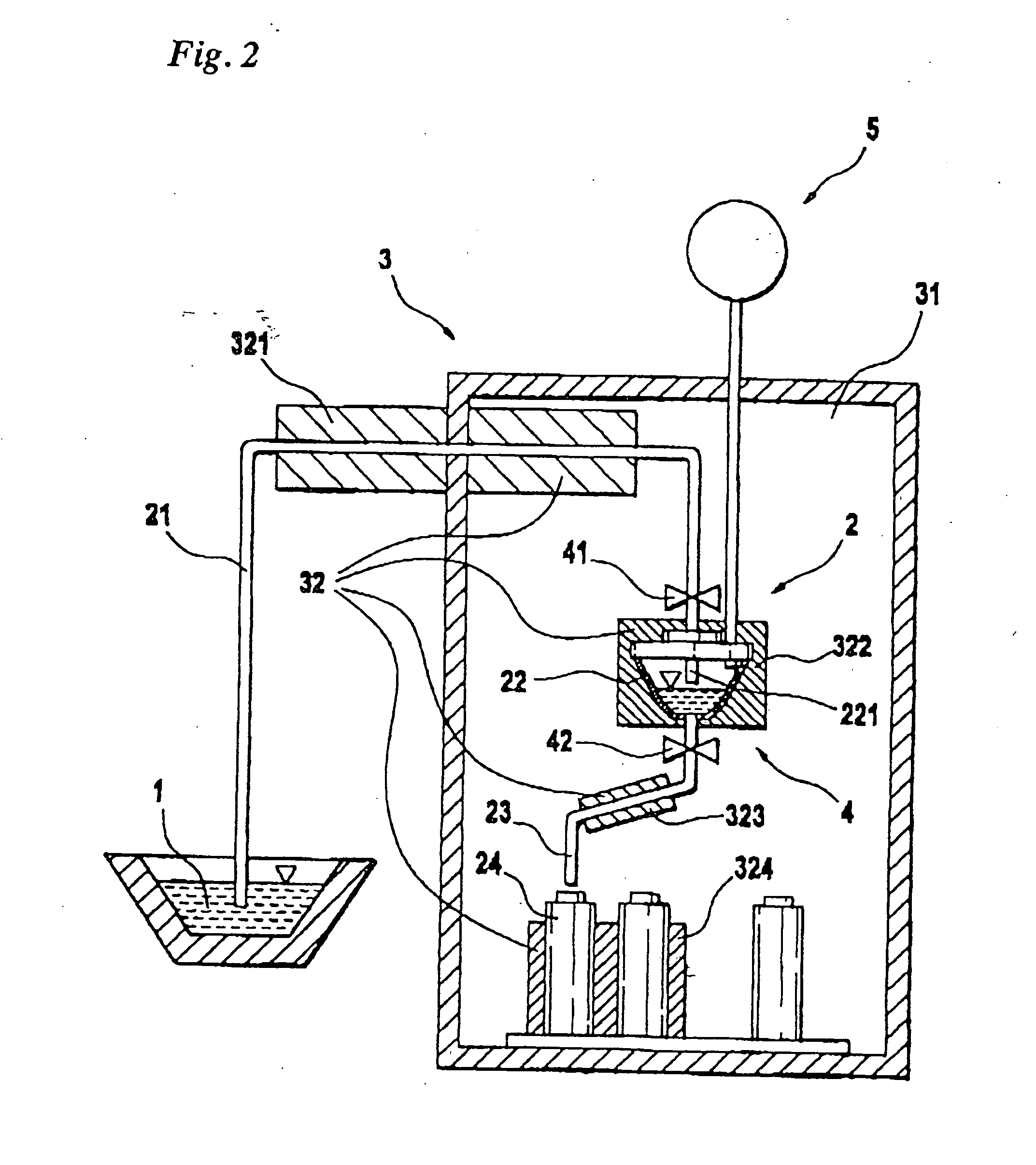 Sampler and method of dispensing and cooling a fluid