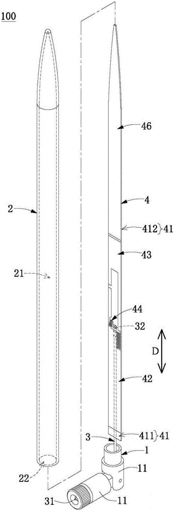 External antenna device and its antenna structure