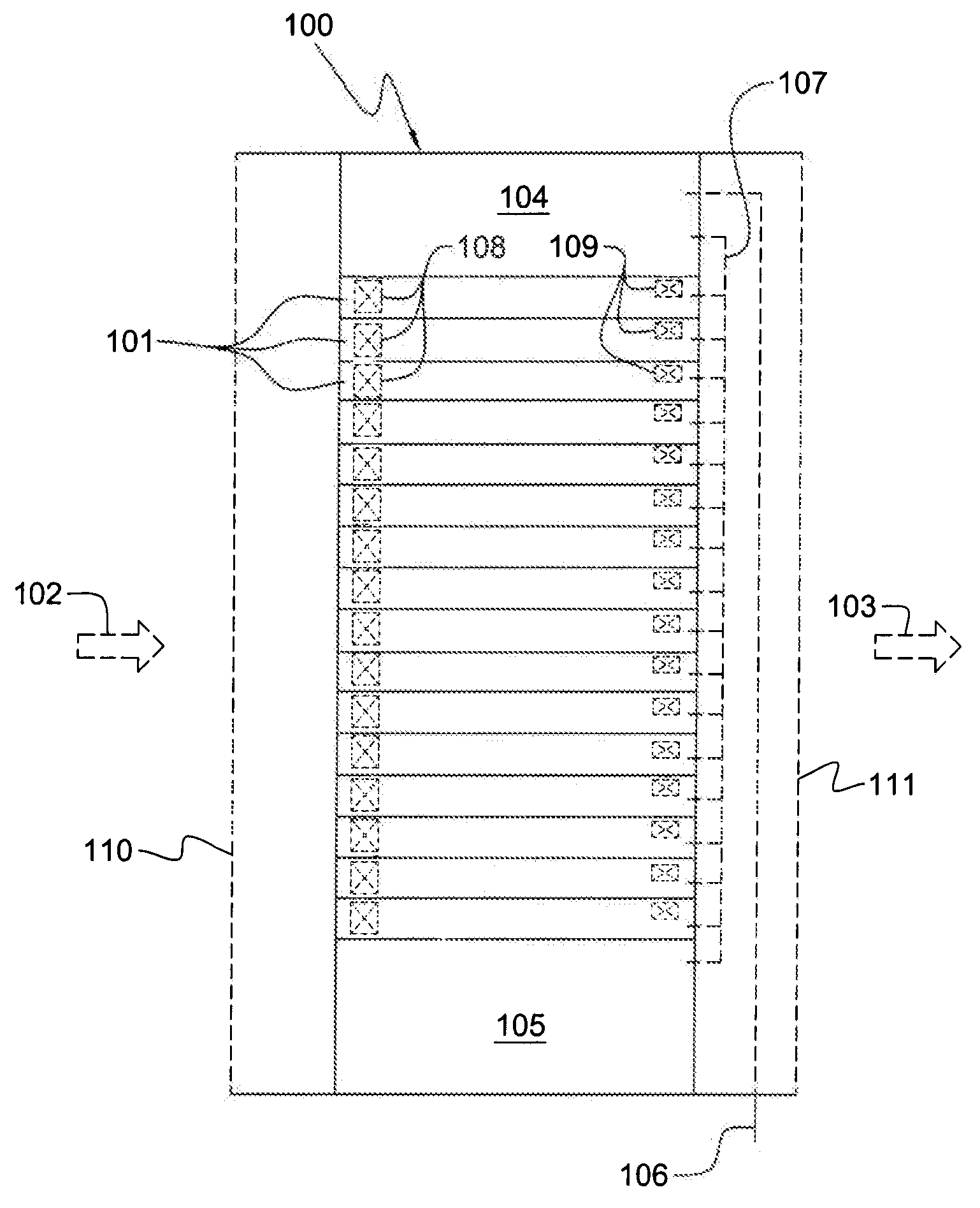 Electromechanical assembly controlled by sensed voltage