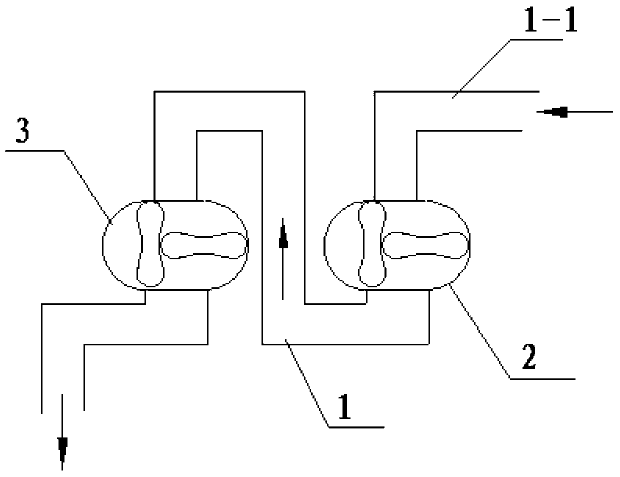 Suction power unit for industrial vacuum sweeper