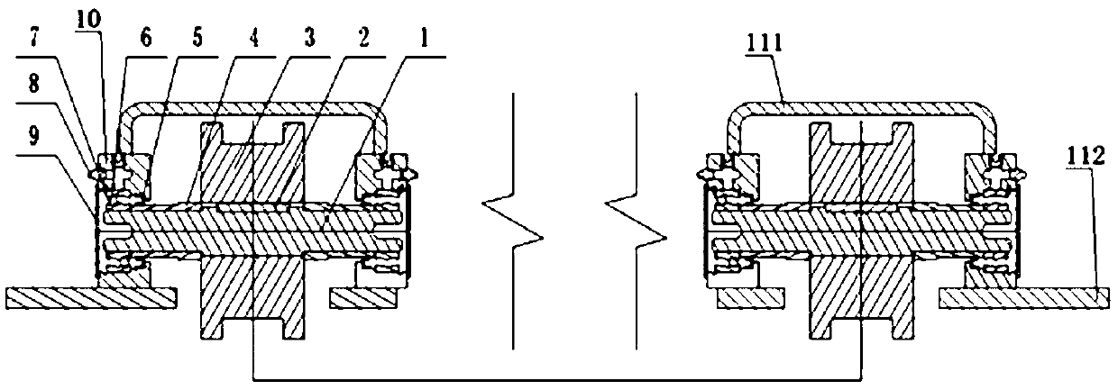 Skid of embedded medium-low speed maglev train maintenance platform