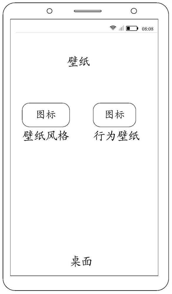 Wallpaper display method and device and electronic equipment