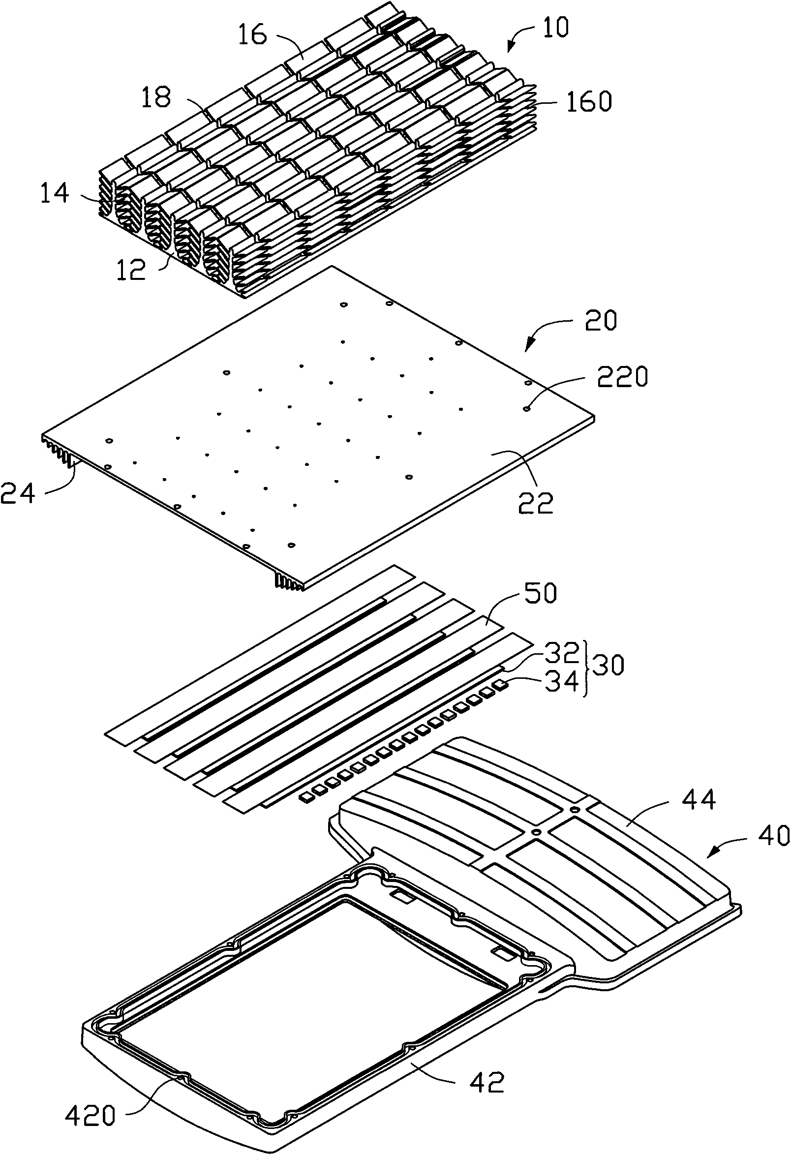 Light-emitting diode lamp with heat radiation structure