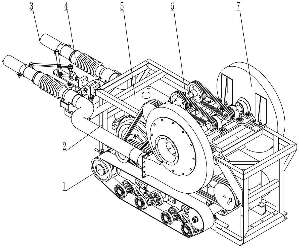 Crawler-type wind fire extinguishing robot with adjustable wind outlet speed