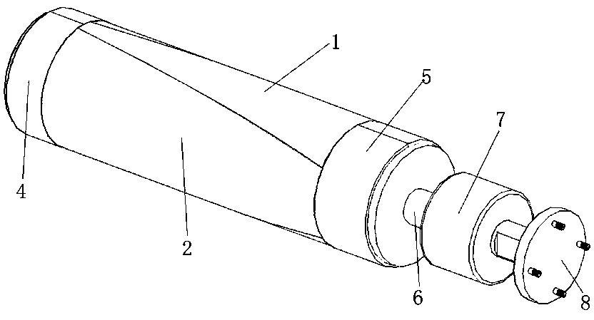 Composite mandrel for fiber pipe weaving