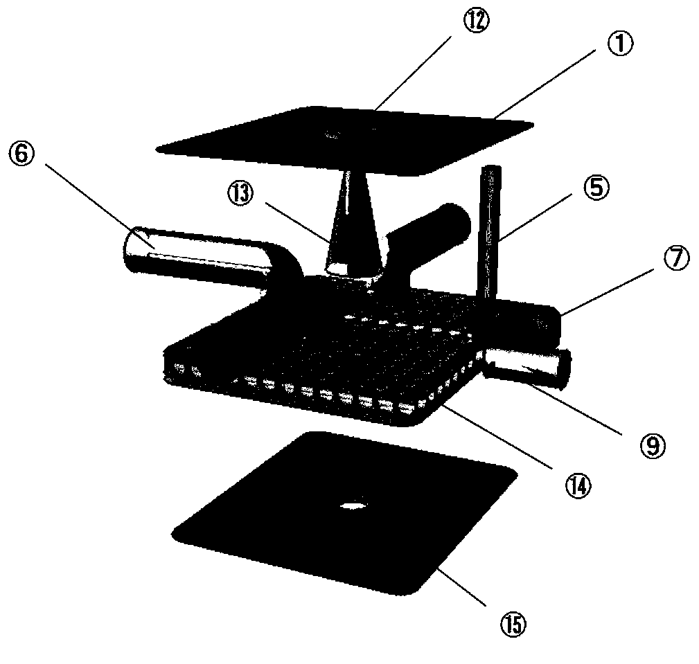 Marine oil spill recovery device based on air grid