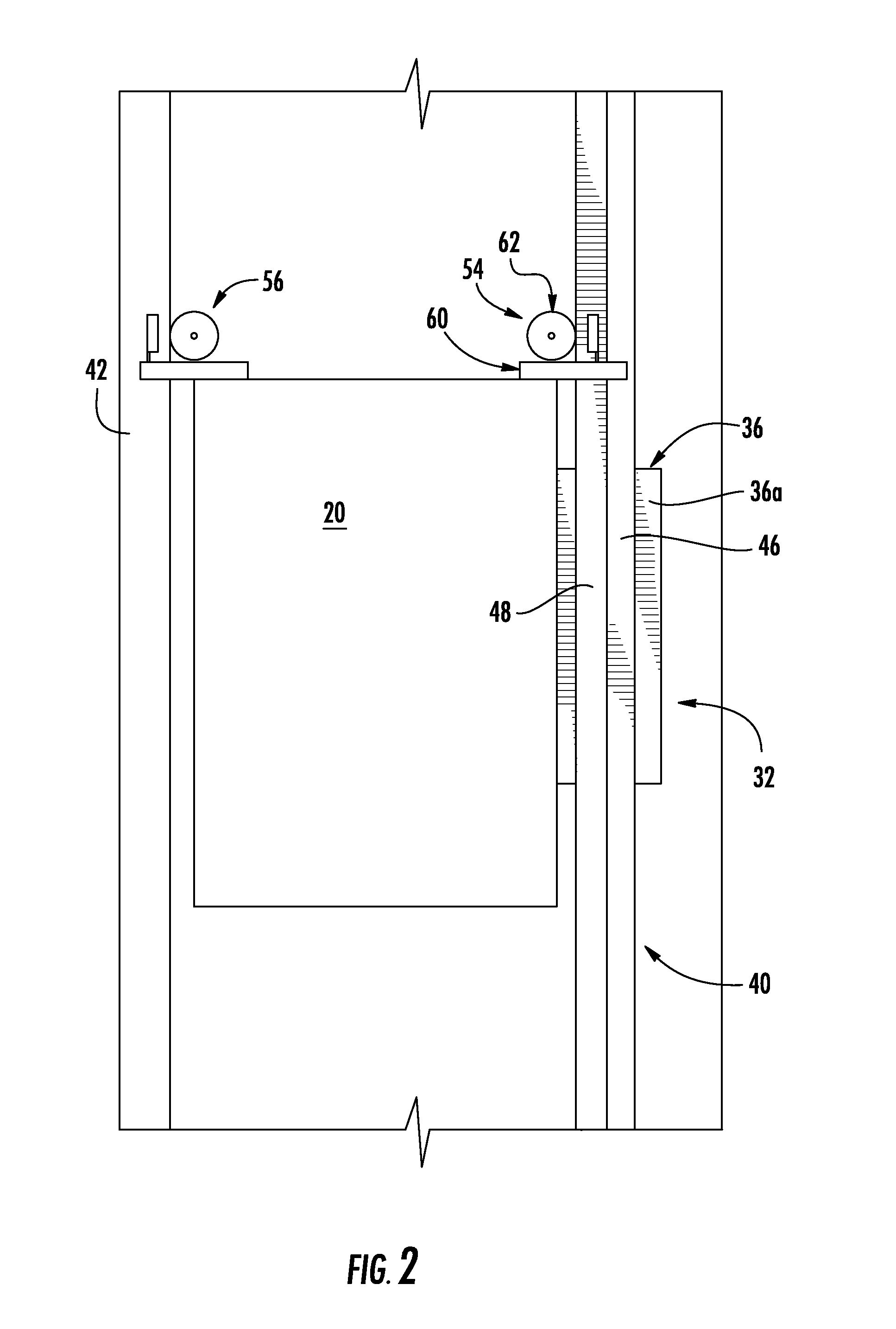 Alignment system for an elevator car