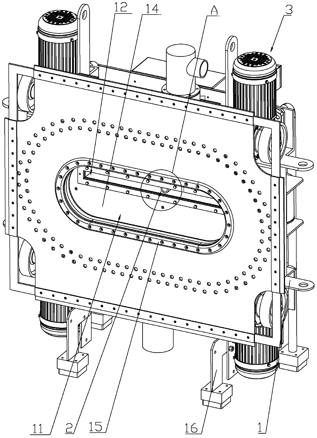 Climbing robot with sand blasting structure