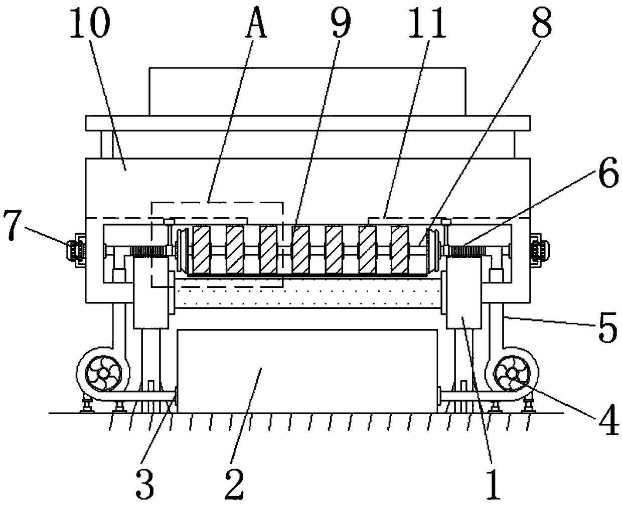 Steel plate machining rust removal device capable of collecting waste scraps conveniently