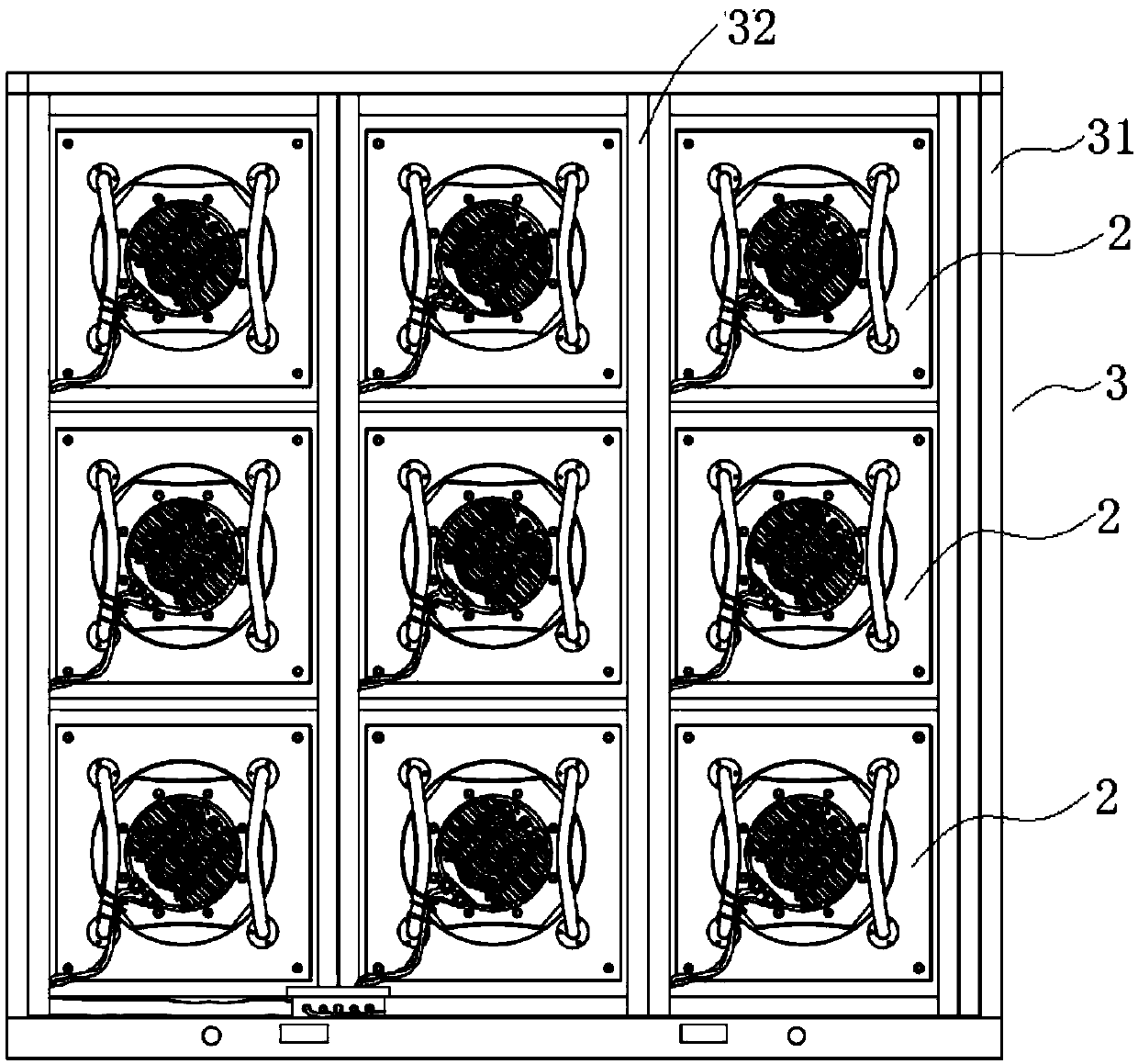 Control method of fan wall and fan wall