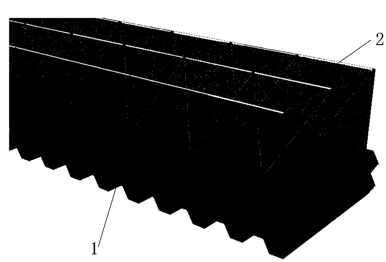 Composite protective structure resistant to blast shock