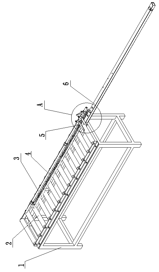 Processing positioning device for front support of forklift safety frame