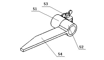 Processing positioning device for front support of forklift safety frame