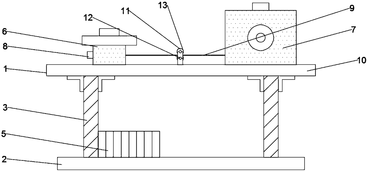 Winding device for alkali-resistant glass fiber grid cloth