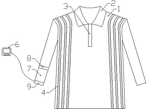 Rationally-structured sweat-absorbing clothes capable of prompting via color changes