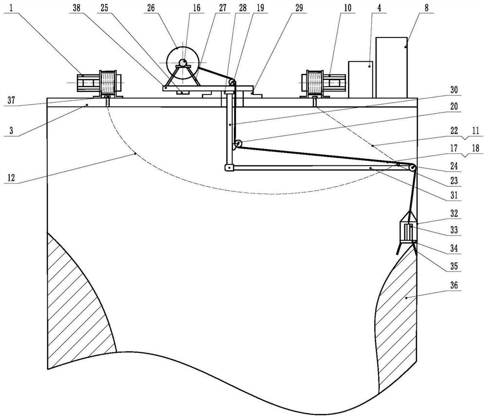 Multi-rope traction warehouse cleaning machine