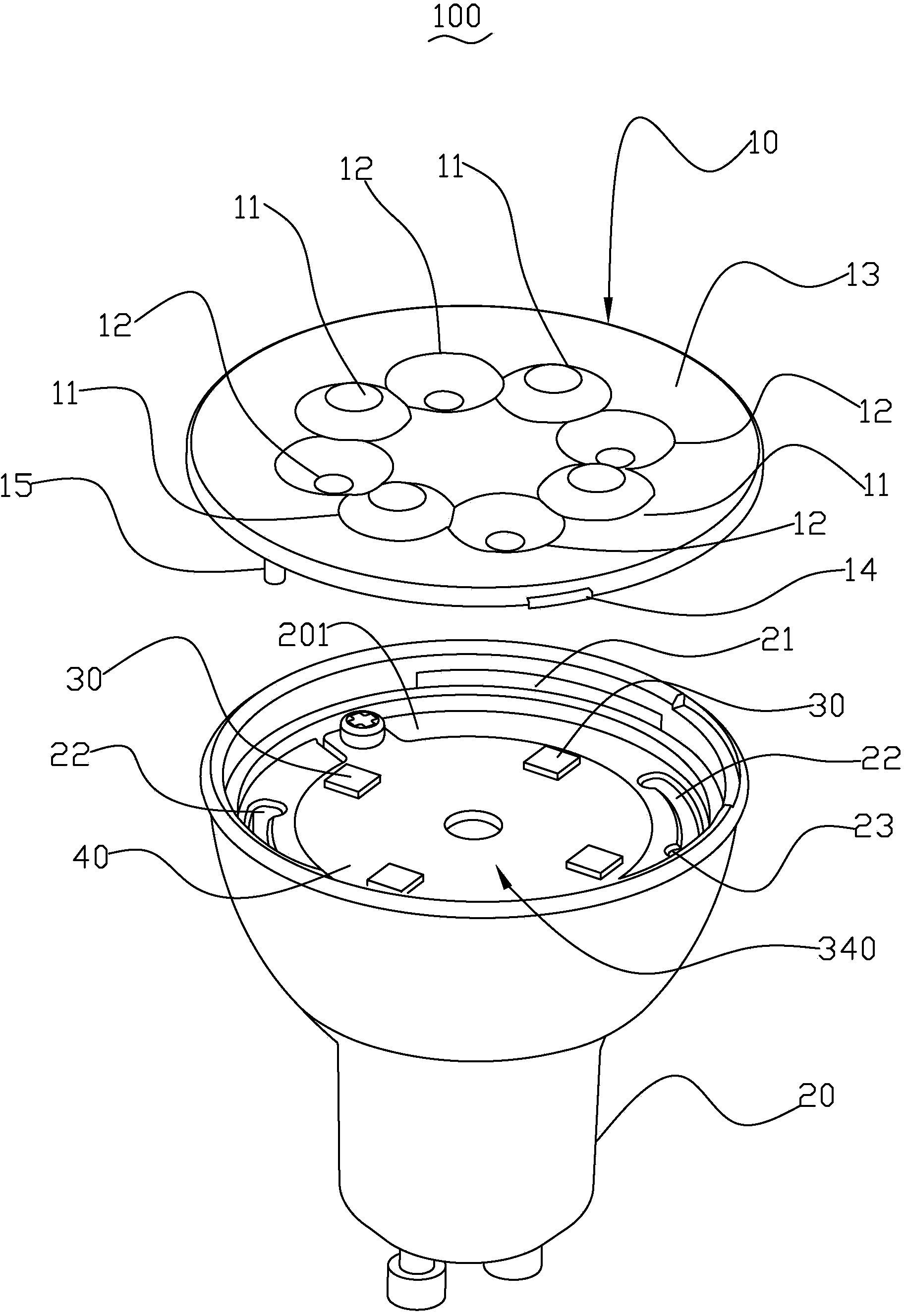 Spot lamp with adjustable light-emitting angle