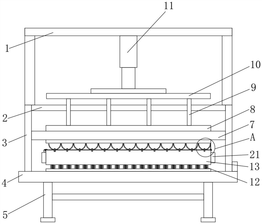 Processing and production device for spiced duck