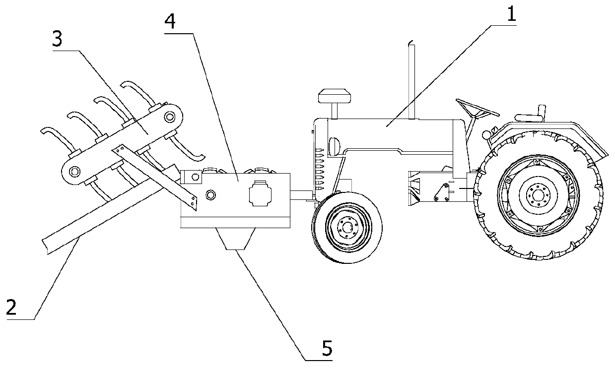 Injection type straw manuring machine