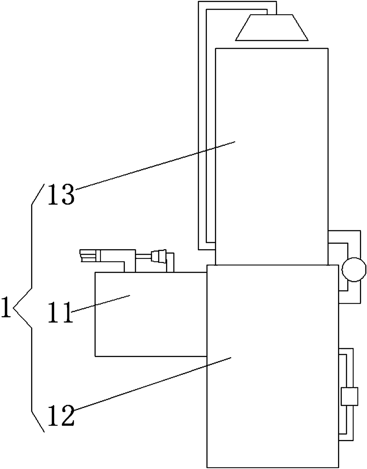 Multiple-stage treatment gas washing device