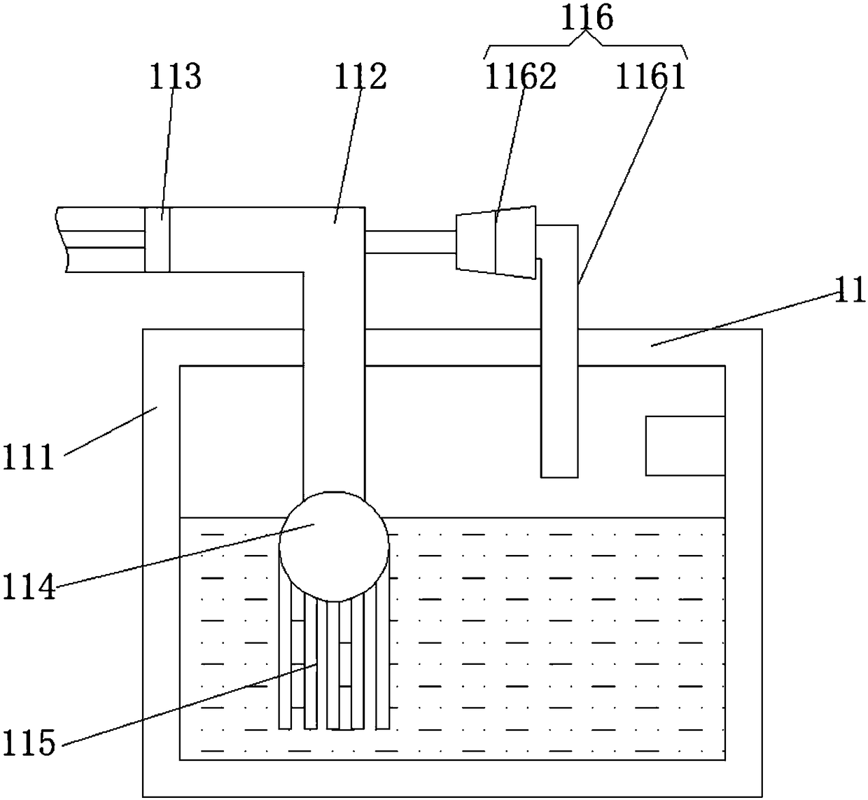 Multiple-stage treatment gas washing device