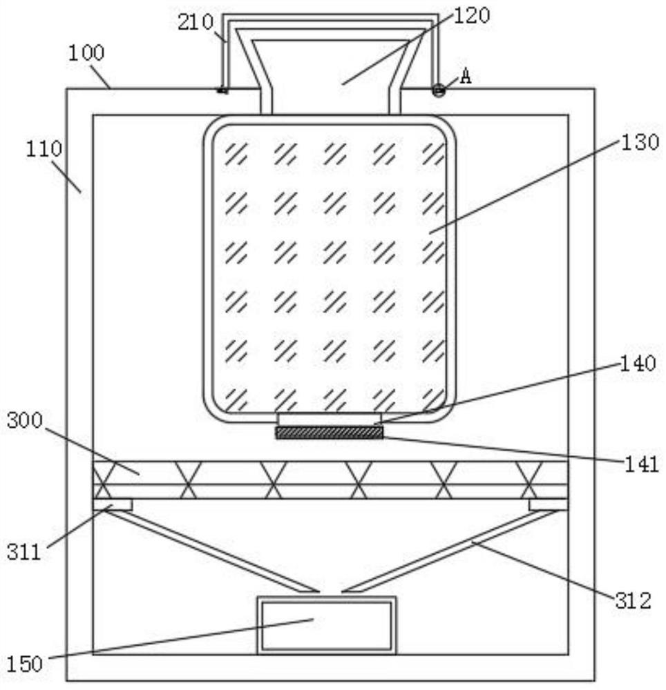 Vegetable oil squeezing device with dustproof structure