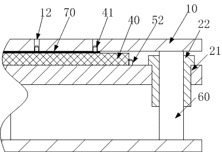 Leather material location device for vertical type edge finishing machine