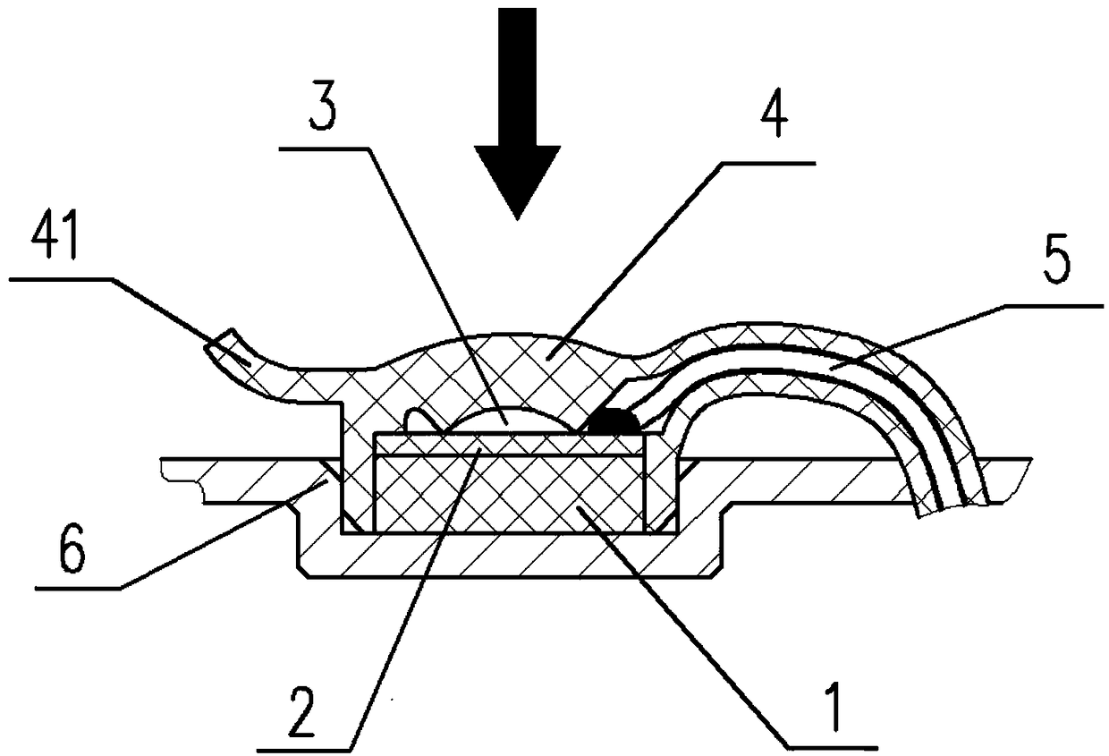 Flexible key structure used in laser distance measurement instrument