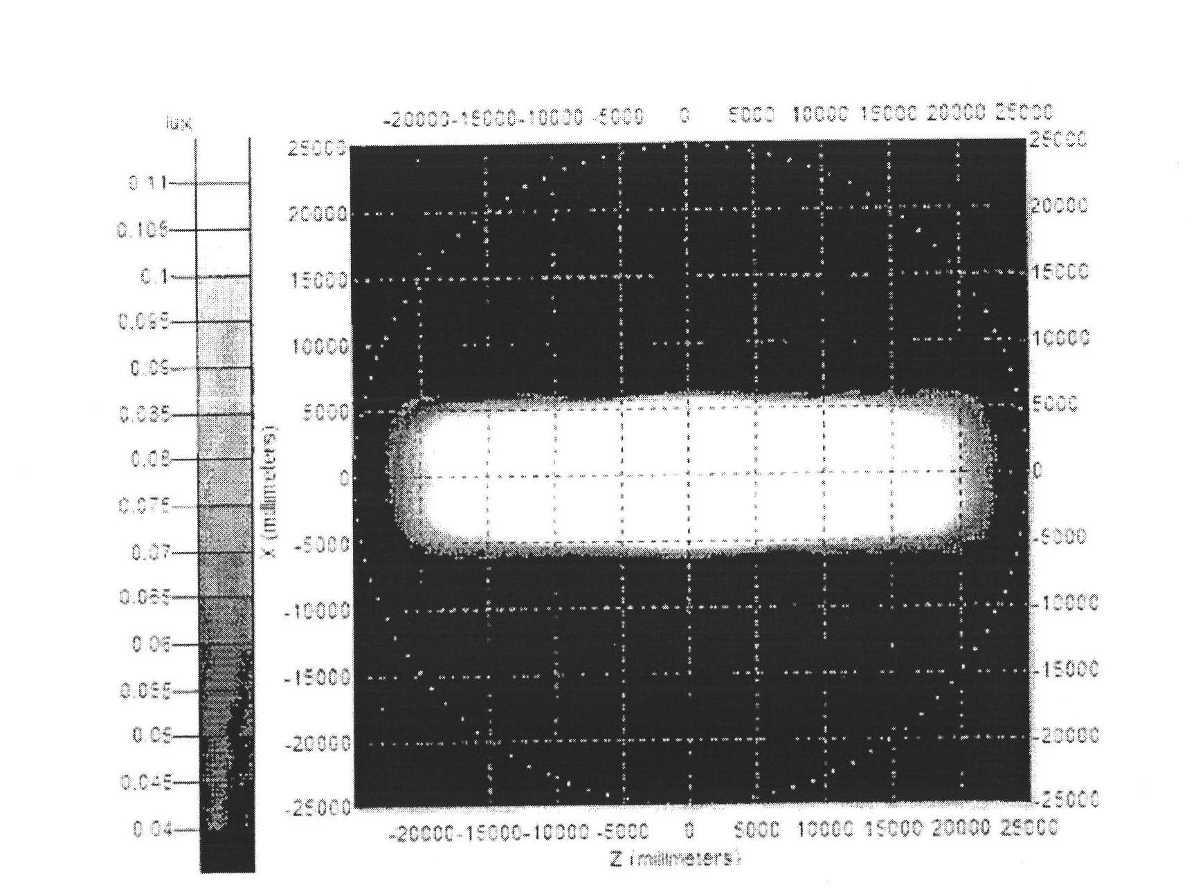 Lens for LED (light emitting diode) outdoor lamps