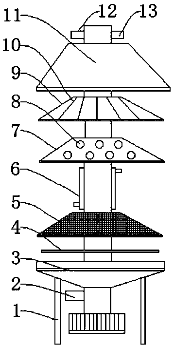 Tower-type fresh milk freezing-type separation device