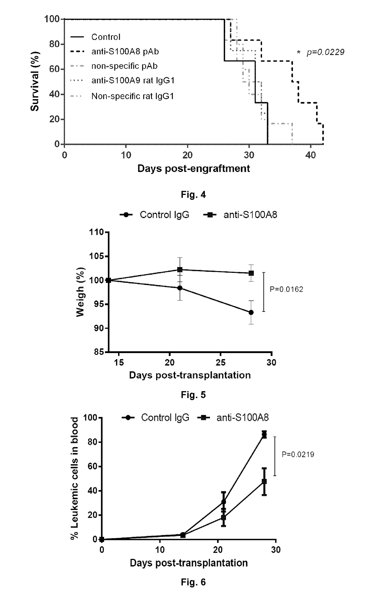 Anti-s100a8 for treating leukemia