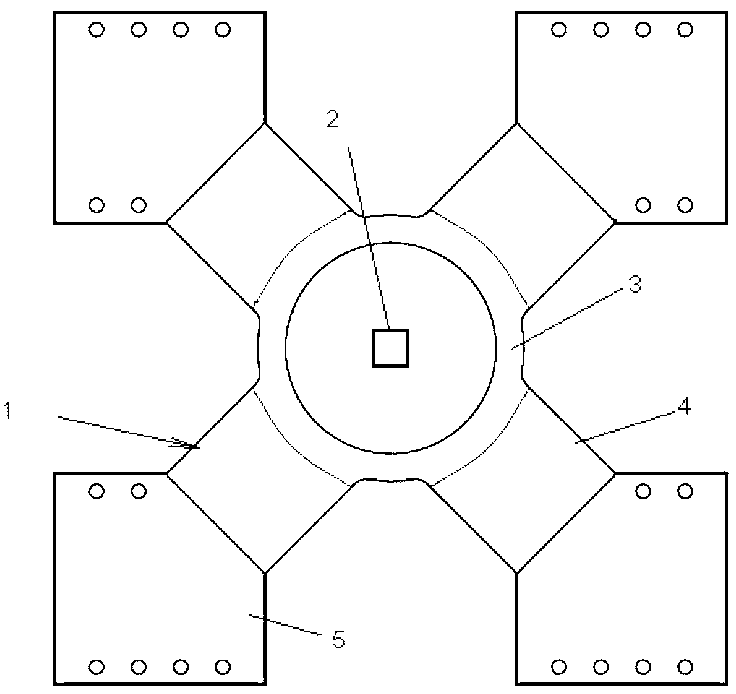 Device for adjusting camber angle of V-shaped empennage