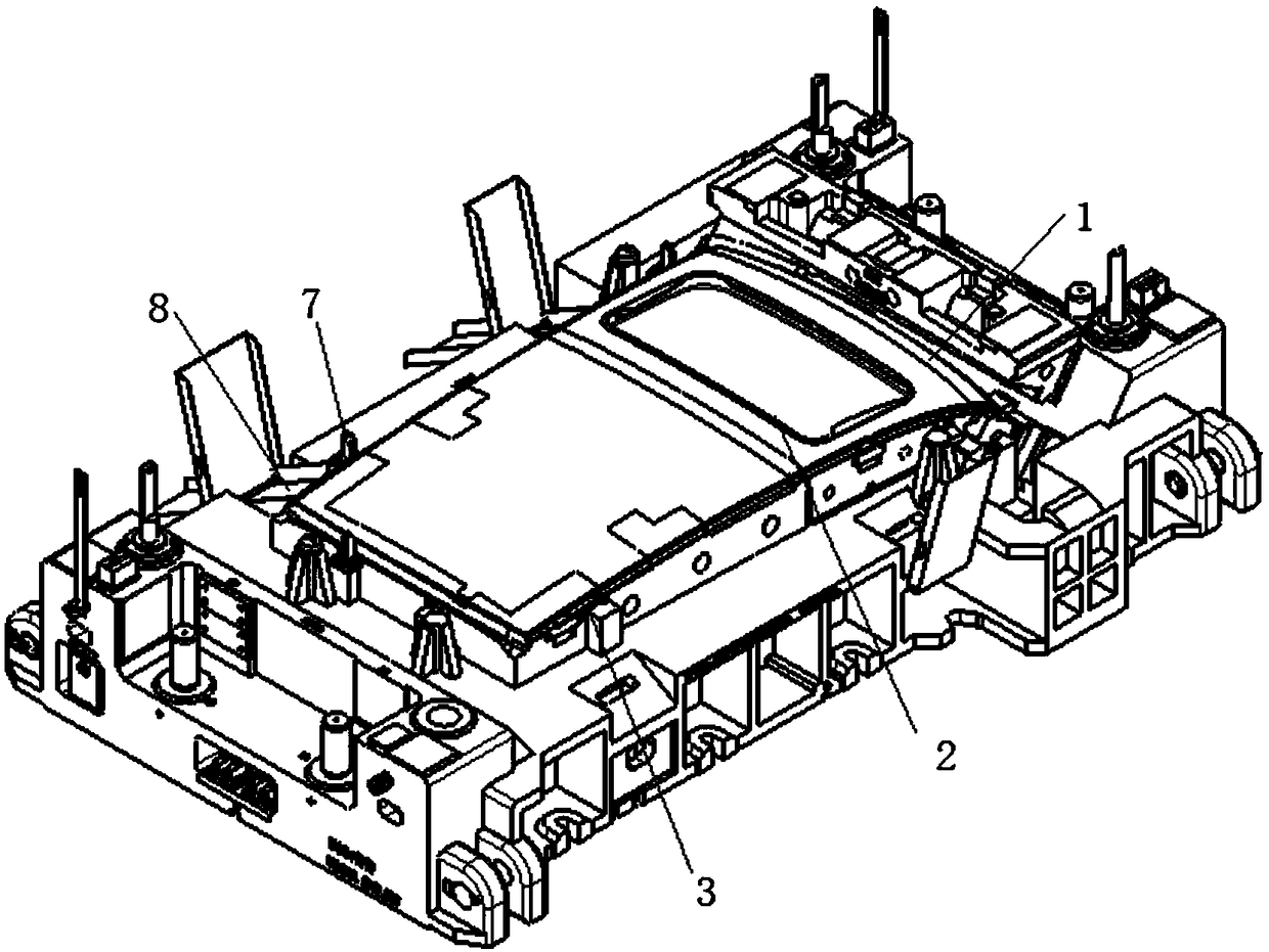 Top cover stamping die