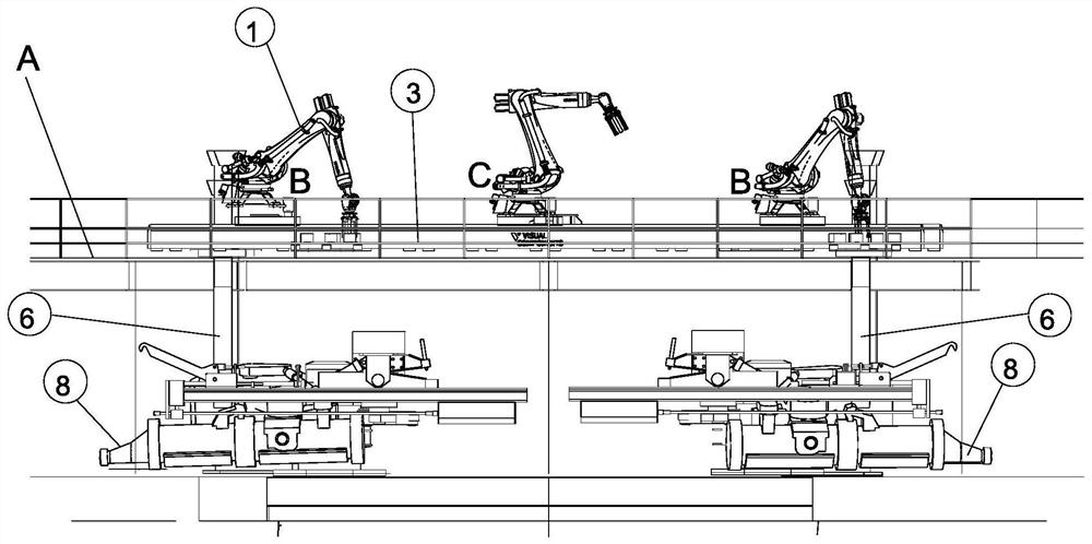 Intelligent clay gun clay adding system for casting house and stemming filling method