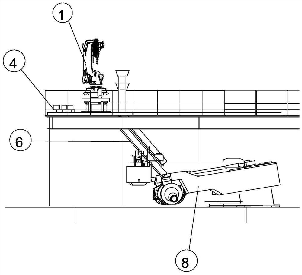 Intelligent clay gun clay adding system for casting house and stemming filling method