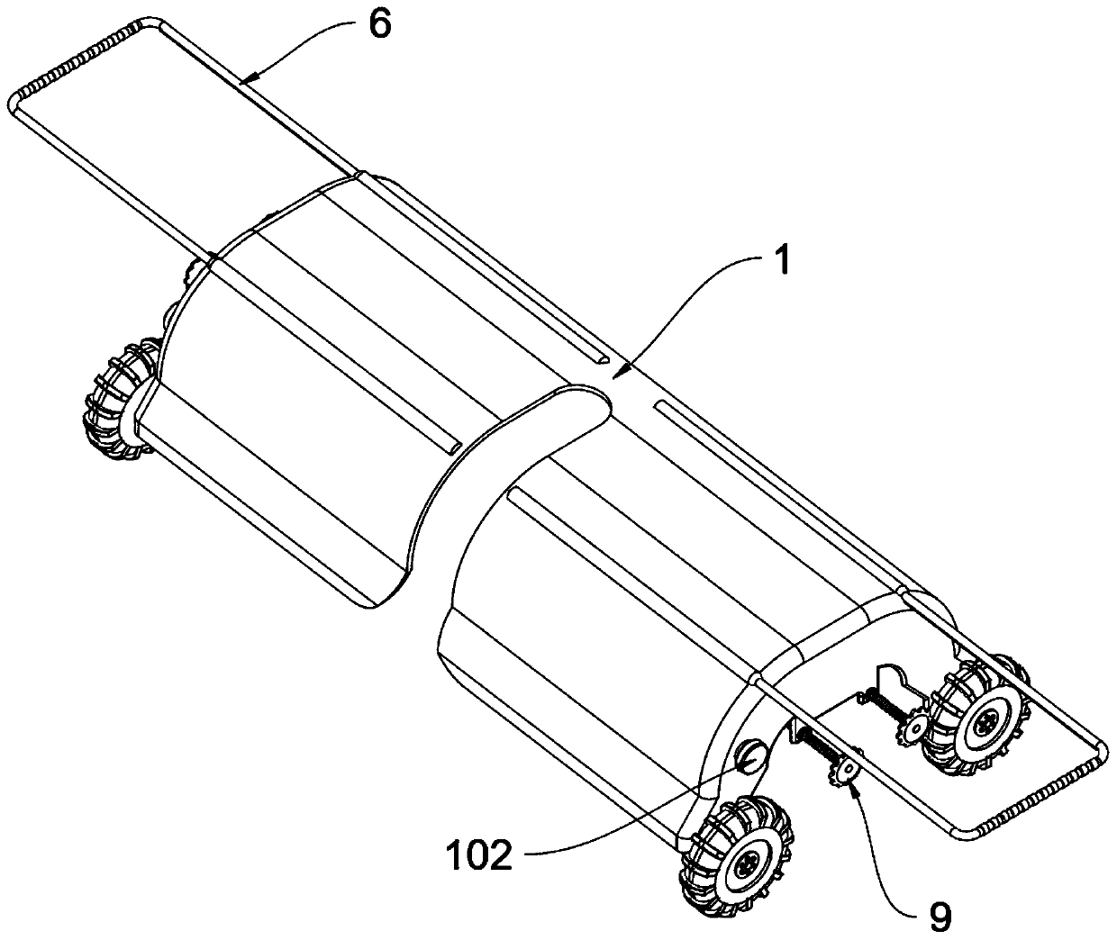 Mobile protection design structure of miniature paddy field agricultural machine