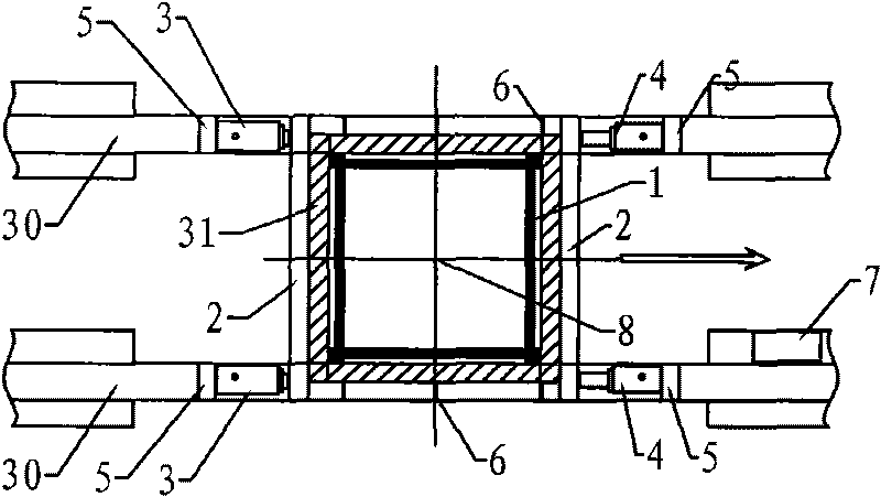 Integral translation device and method for internal-climbing tower crane