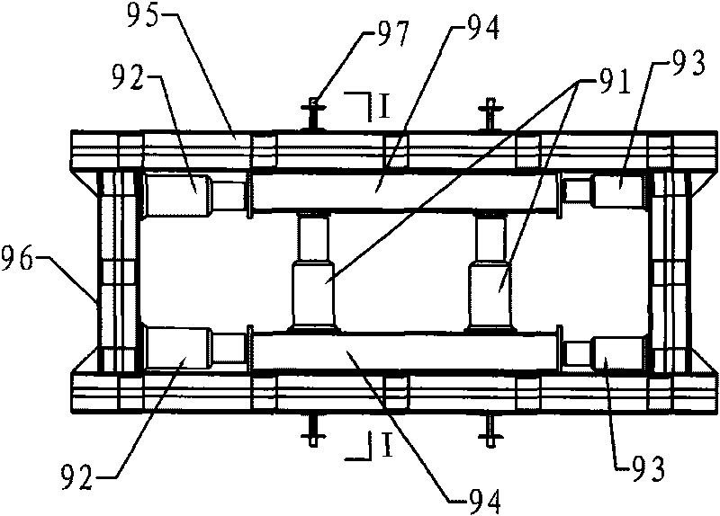 Integral translation device and method for internal-climbing tower crane