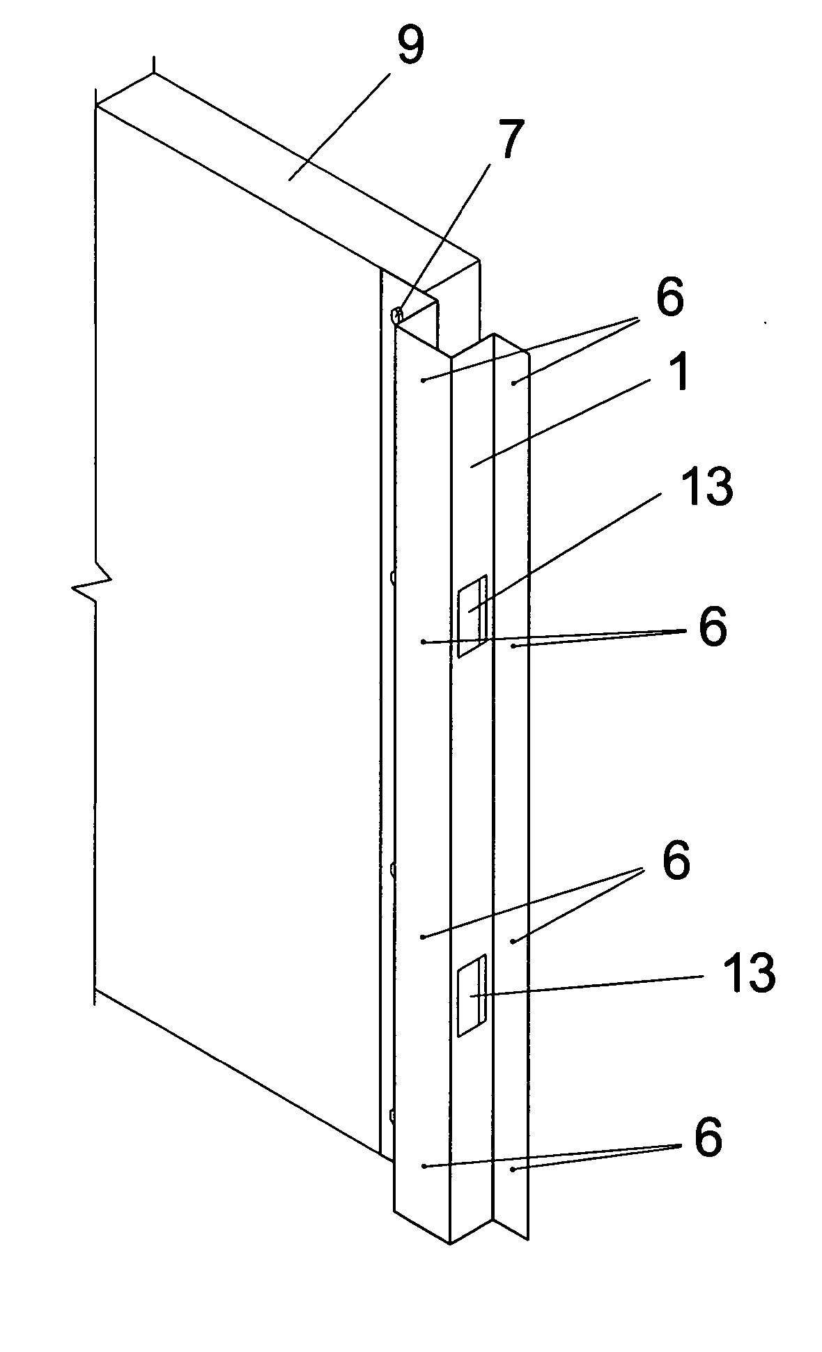 Wall and partition construction and method using hat-channel members